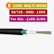 8 Core Fiber Optik Kablo 2000 Metre - Multi Mode 50/125 OM2 Zırhlı LSZH