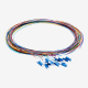 12 Color Fiber Optik Pigtail Single Mode LC UPC - Easy Strip - 2 Metre