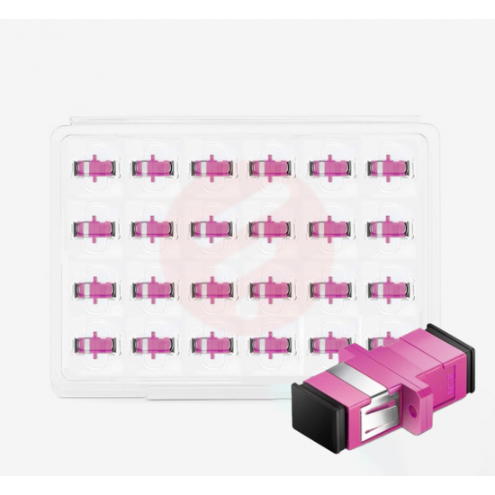 Multi Mode SC UPC OM4 Simplex - Fiber Optik Adaptör - 24 Adet