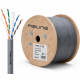 CAT6 U/UTP 23 AWG  0,57mm %100 Bakır Kablo - 350 MHz Fluke Test LSHZ (DCA) 500 Metre - Gri