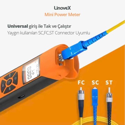 Mini Fiber Optik Power Meter - Bataryalı