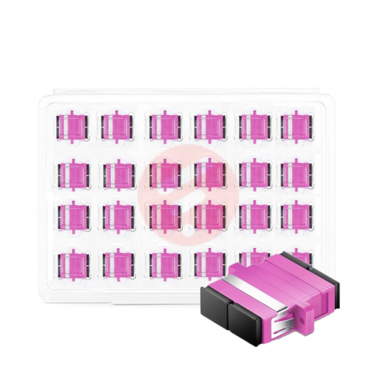 Multi Mode SC UPC OM4 Duplex -  Fiber Optik Adaptör - 24 Adet