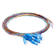 12 Color Fiber Optik Pigtail Single Mode SC UPC - Easy Strip - 2 Metre