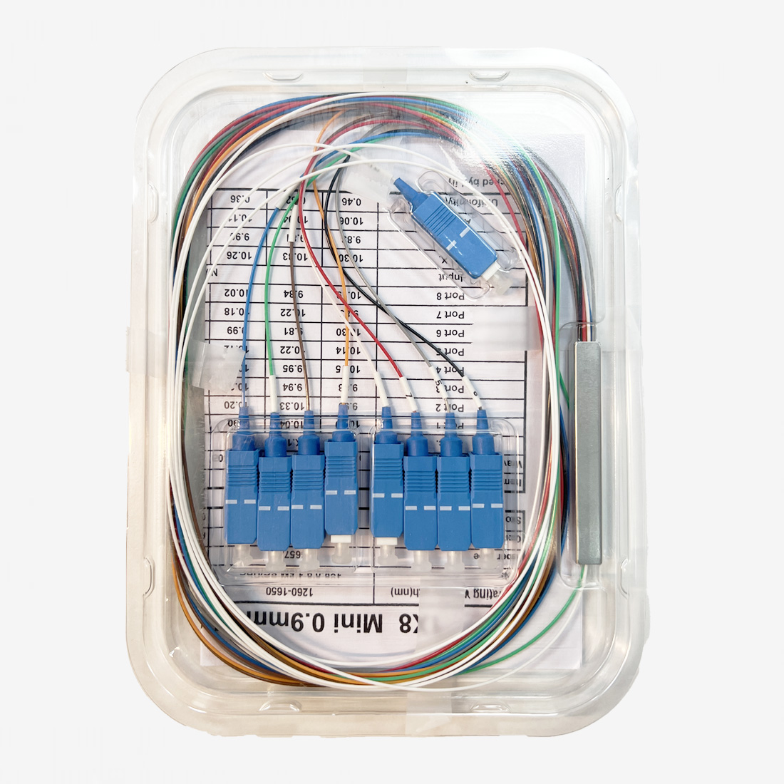 Module Splitter Optik Fiber Optik PLC Splitter 1x8 SC UPC