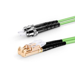 ST UPC - LSH UPC - OM5 Fiber Optik Patch Cord Duplex LSZH 2mm