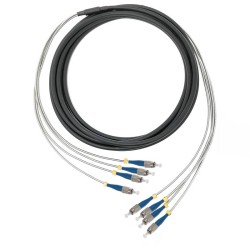 FC UPC - FC UPC - 4 Fiber G657A2, Breakout Patch Cord - Dış Ortam 7mm LSZH