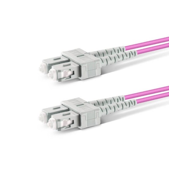 SC UPC - SC UPC - OM4 Fiber Optik Patch Cord Duplex LSZH 2mm