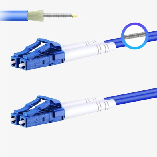 LC UPC - LC UPC - G657A2 Duplex Çelik Zırhlı Patch Cord LSZH 3mm