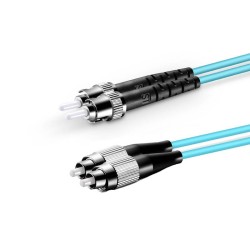 ST UPC - FC UPC - OM3 Fiber Optik Patch Cord Duplex LSZH 2mm