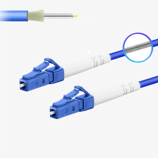 LC UPC - LC UPC - G657A2 Simplex Çelik Zırhlı Patch Cord LSZH 3mm