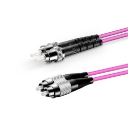 ST UPC - FC UPC - OM4 Fiber Optik Patch Cord Duplex LSZH 2mm