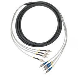 ST UPC - FC UPC - 4 Fiber G657A2, Breakout Patch Cord - Dış Ortam 7mm LSZH