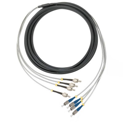 ST UPC - FC UPC - 4 Fiber G657A2, Breakout Patch Cord - Dış Ortam 7mm LSZH