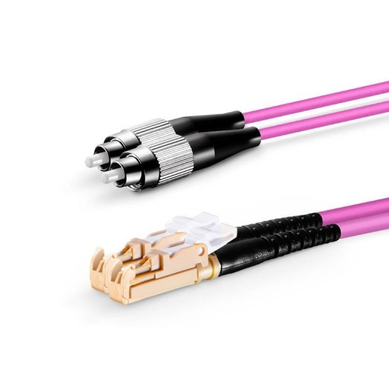 FC UPC - LSH UPC - OM4 Fiber Optik Patch Cord Duplex LSZH 2mm