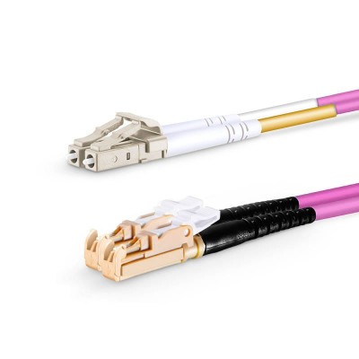 LC UPC - LSH UPC - OM4 Fiber Optik Patch Cord Duplex LSZH 2mm