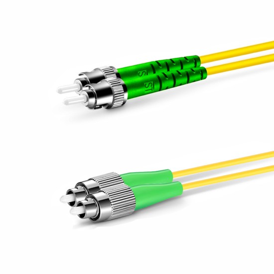 ST APC - FC APC - G657A2 Fiber Optik Patch Cord Duplex - LSZH 2mm