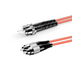 ST UPC - FC UPC - OM1 Fiber Optik Patch Cord Duplex LSZH 2mm