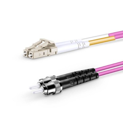 LC UPC - ST UPC - OM4 Fiber Optik Patch Cord Duplex LSZH 2mm
