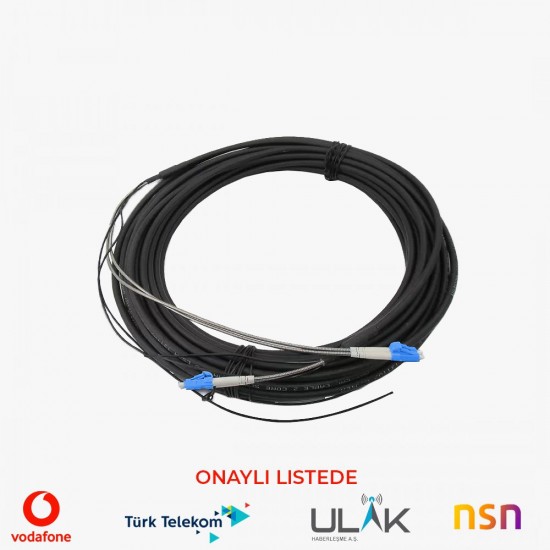 LC LC 80 Metre Zırhlı Patch Cord Fiber Optik Single Mode