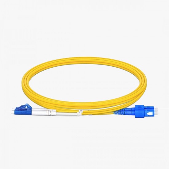 SC/UPC - LC/UPC OS2 Duplex 9/125 Fiber Optik Patch Cord