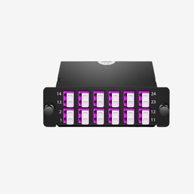 24 Fiber MPO/MTP LC Kaset OM4 Polarity A